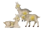 Kunstharzfiguren-11cm-Ziegen Set 3-teilig